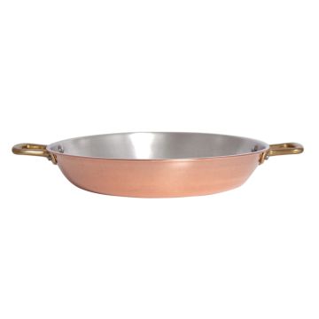 Tigaie din cupru cu 2 manere, diametru 320mm