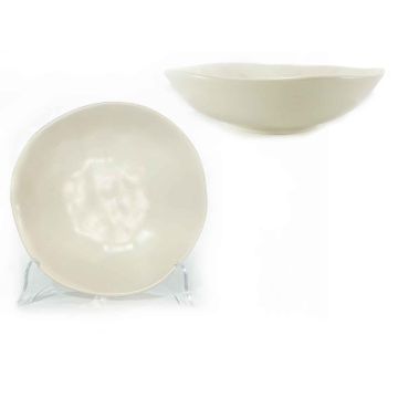 Farfurie adanca diametru 220 mm, din portelan, culoare crem mat