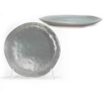 Farfurie intinsa diametru 260 mm, din portelan, culoare gri mat