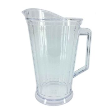 Carafa transparenta, din plastic, capacitate 2 litri