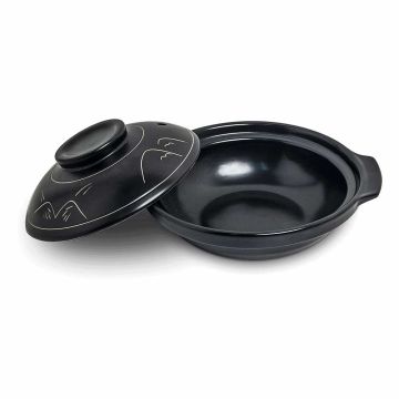Vas Bo-chai din lut cu capac, diametru 180mm