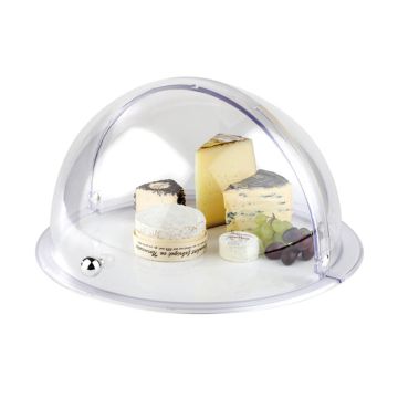 Capac rotund cu deschidere roll-top, policarbonat maner cromat