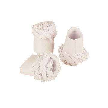 Set 100 mansete pentru copanele pui, unica folosinta, din hartie, culoare alb