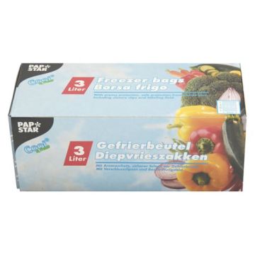 Set 60 pungi pentru congelare, grosime 35 microni, capacitate 3 litri