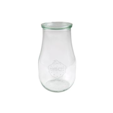 Borcan cu capac, model Tulip, din sticla, capacitate 2,7 litri