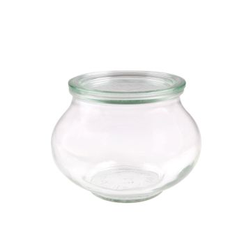 Borcan cu capac, model Deco, din sticla, capacitate 1062ml