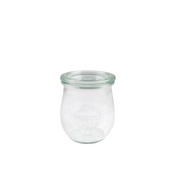 Borcan cu capac, model Tulip, din sticla, capacitate 220ml