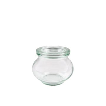 Borcan cu capac, model Deco, din sticla, capacitate 220ml
