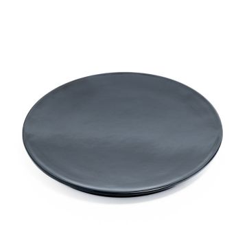 Tava rotunda pentru aperitive, melamina de culoare neagra, diametru 175mm, inaltime 15mm