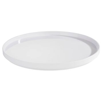 Tava rotunda, melamina de culoare alba, diametru 380mm, inaltime 30mm