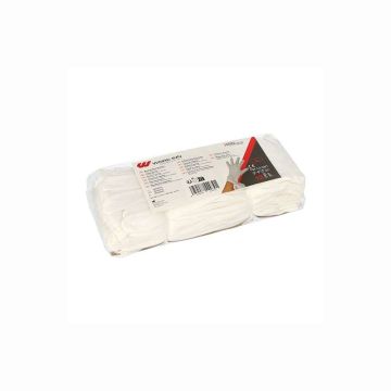 Set 12 perechi de manusi din bumbac pentru ospatar, marime M, culoare alb