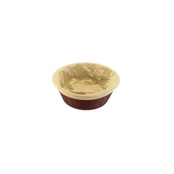 Cos pentru paine, ratan sintetic cu husa din material textil, diametru 195mm, inaltime 75mm