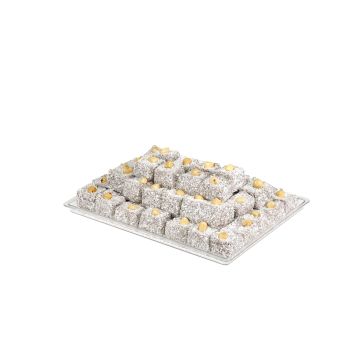 Tava rectangulara pentru expunere prajituri, policarbonat, dimensiuni 235x178x12hmm