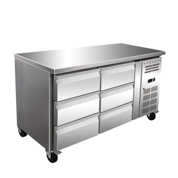 Masa rece, 6 sertare, capacitate 314 litri, dimensiuni 1360x700x860mm