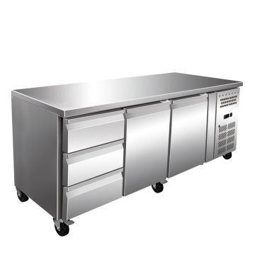 Masa rece, 2 usi si 3 sertare, capacitate 465 litri, dimensiuni 1795x700x860mm