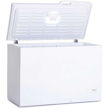 Lada de congelare cu capac solid, volum 330 litri, temperatura de lucru -15/-25°C termostat ajustabil,  grosime izolatie 60mm, gaz refrigerant R600a