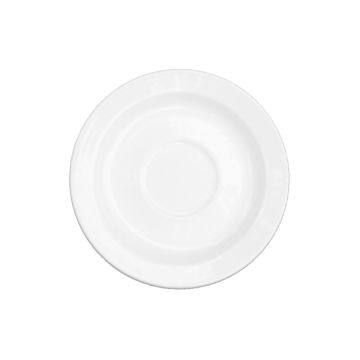 Farfurie pentru ceasca cafea, portelan, diametru 150mm, alb