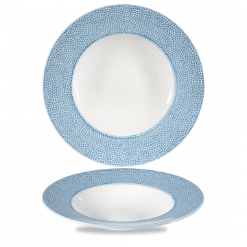 Farfurie adanca, portelan super-vitrifiat de culoare Ocean Blue, glazurat pe toata suprafata, capacitate 468ml