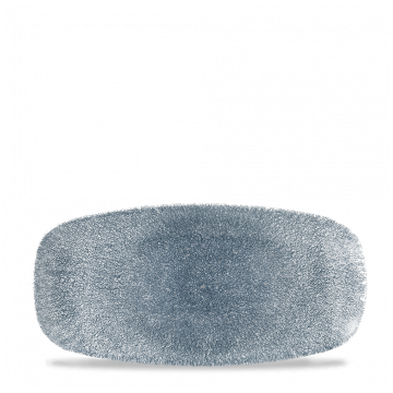 Platou dreptunghiular, portelan super-vitrifiat de culoare Topaz Blue glazurat pe toata suprafata, dimensiuni 269x127mm