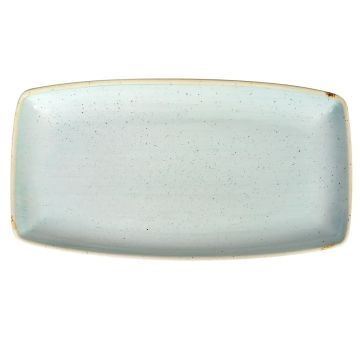 Platou dreptunghiular, linia Churchill-Stonecast, culoare Duck Egg Blue, dimensiuni 350x185mm