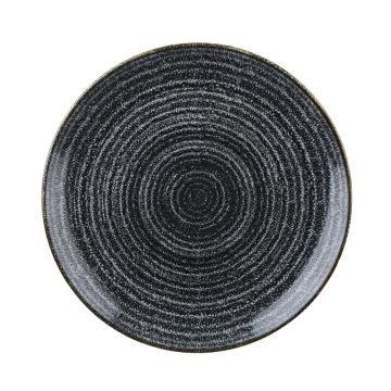 Farfurie rotunda, portelan, culoare Charcoal Black, diametru 288mm