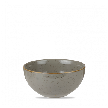 Bol rotund, portelan super-vitrifiat de culoare Peppercorn Grey glazurat pe toata suprafata, decorat manual, diametru 132 mm