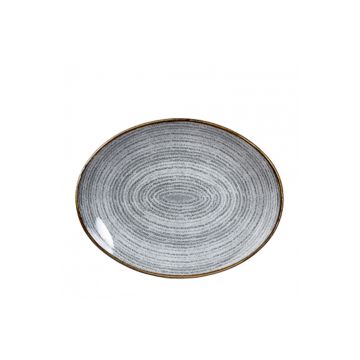 Platou oval, din portelan super-vitrifiat, decorat manual
