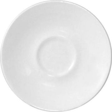 Farfurie espresso, portelan super-vitrifiat de culoare White glazurat pe toata suprafata, diametru 118mm
