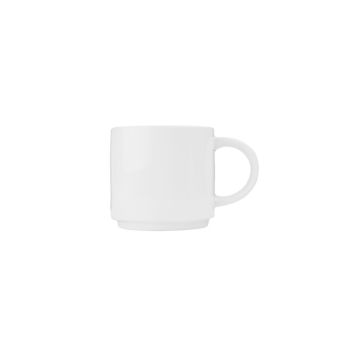 Ceasca pentru cafea, capacitate 284ml, din portelan super-vitrifiat de culoare alba
