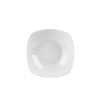 Castron, patrat, portelan, dimensiune 235mm, capacitate 1279 ml, alb