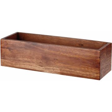 Suport rectangular din lemn de acaccia, Acaccia Moonstone, dimensiuni 560x180x200mm