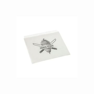 Set 1000 pungi din hartie pentru kebab, dimensiuni 160x160mm