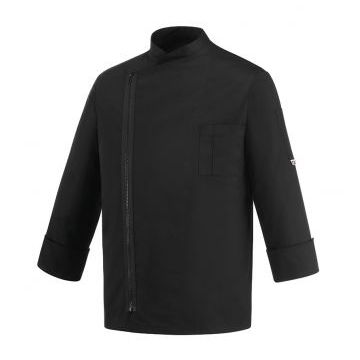 Tunica bucatar pentru barbati -cu fermoar, maneca lunga, culoare neagra, marime S