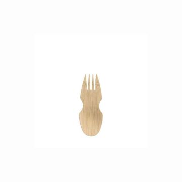Set 50 furculite din bambus pentru fingerfood, biodegradabile, lungime 85mm