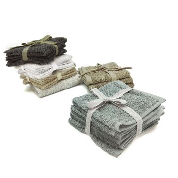 Set 4 prosoape bucatarie, 100% bumbac, dimenisuni 300x300mm