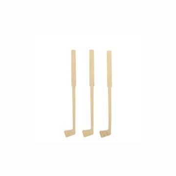 Set 100 agitatoare cocktail din bambus, model Golf, biodegradabile, lungime 150mm