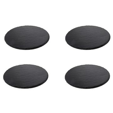 Set 4 piese, rotunde, piatra naturala, diametru 100mm, grosime 4-7mm