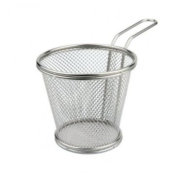 Mini cos metalic pentru servire, inox, diamentru 100mm