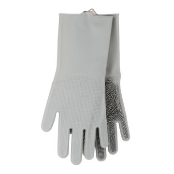 Set 2 manusi pentru bucatarie, cu peri din silicon pentru spalarea vaselor