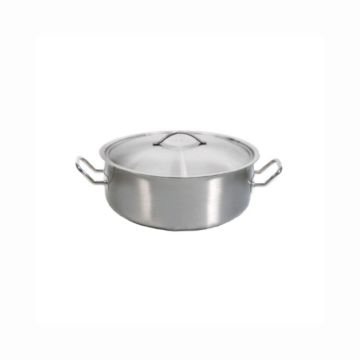 Cratita cu 2 manere si capac, diametru 500mm, inaltime 200mm, capacitate 38 litri, inox