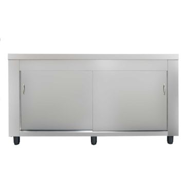 Masa calda cu usi culisante, dimensiuni 2000x700x880hmm, inox