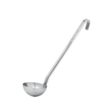 Polonic, inox, capacitate 0.25 litri, diametruetru 100mm, lungime 370mm