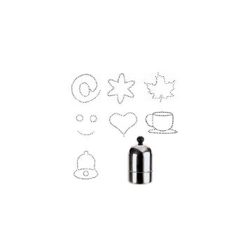 Kit decorare, 7 piese, inox, diametrul  65mm