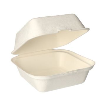 Set 25 cutii hamburger, unica folosinta, din trestie de zahăr