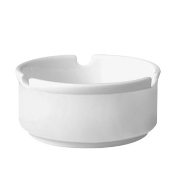 Scrumiera, portelan alb injectat la presiune inalta, diametru 110mm