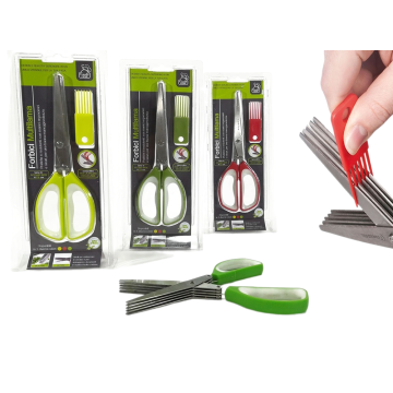 Foarfeca cu lame multiple pentru verdeturi, lungime 220mm, diverse culori