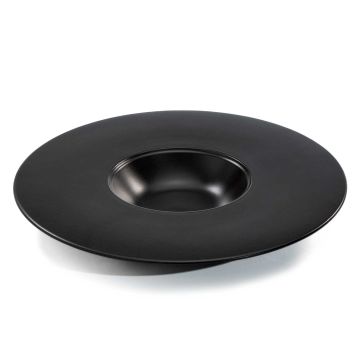 Farfurie rotunda diametru 297mm, diametru interior 127mm, culoare neagra