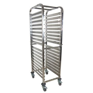Carucior pentru cuve, capacitate 18 cuve, inox
