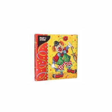 Set 20 servetele hartie, model Clown