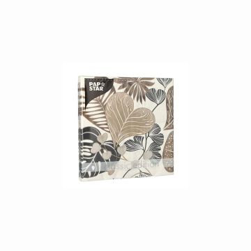 Set 20 servetele, model Silky Fronds, cu 3 straturi
